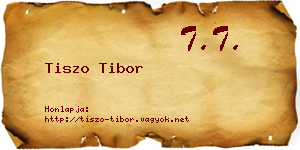Tiszo Tibor névjegykártya