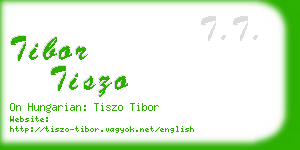 tibor tiszo business card